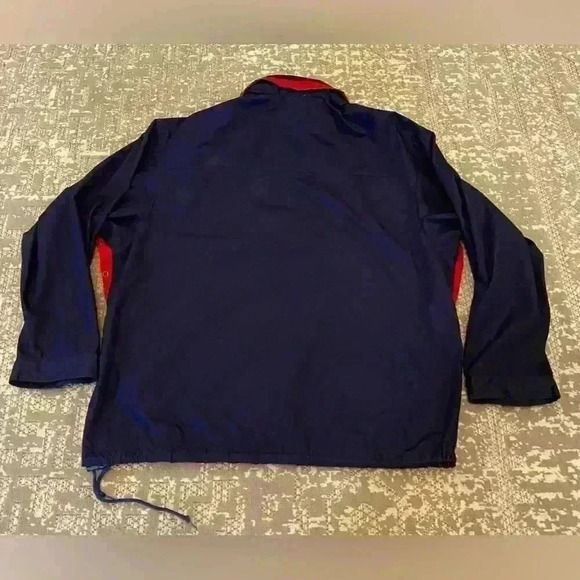 Chaps Ralph Lauren 1/2 zip Hooded Jacket SIZE XL color Navy and Red - Picture 6 of 9